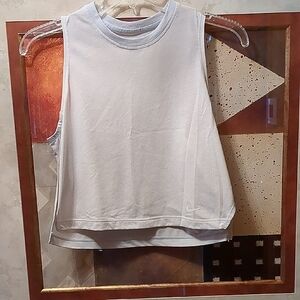 Nike Gray Sleeveless Boxy Crop Muscle Tee